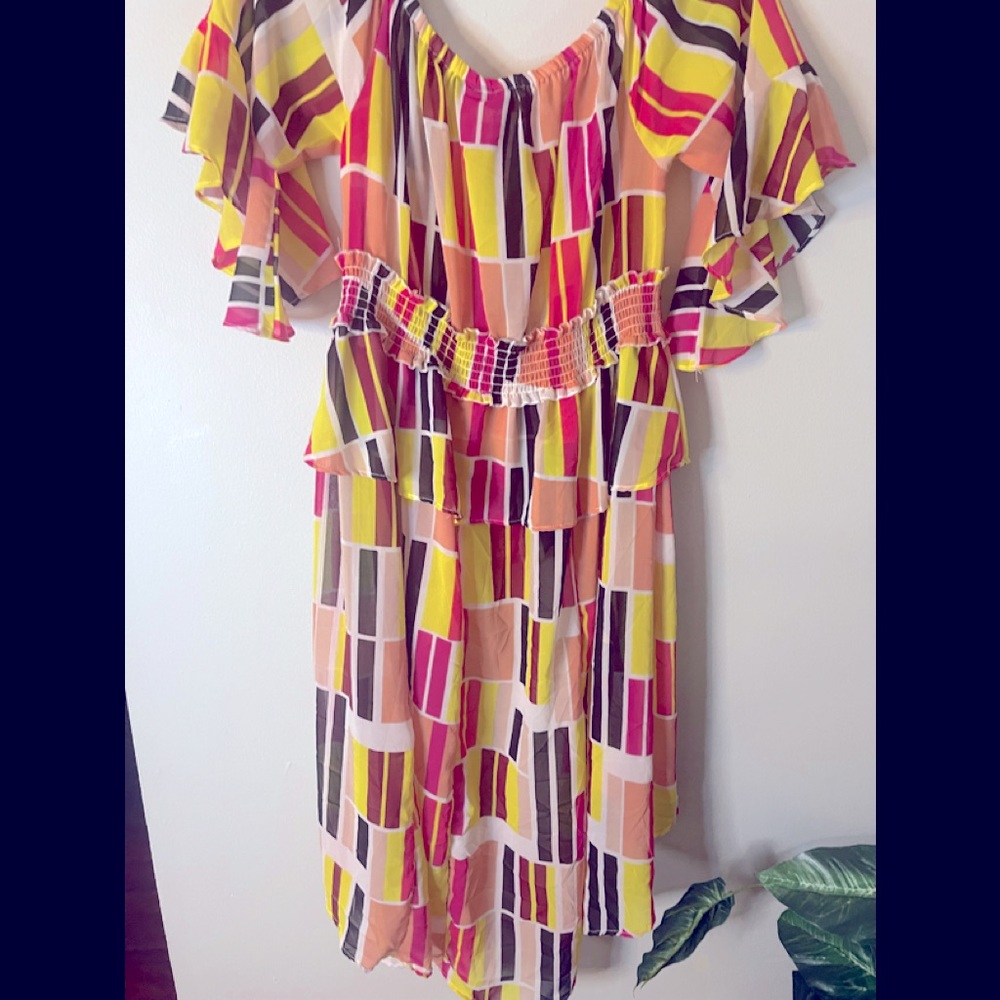 Hi-Lo BLOUSE DRESS, Multi Color by Lane Bryant